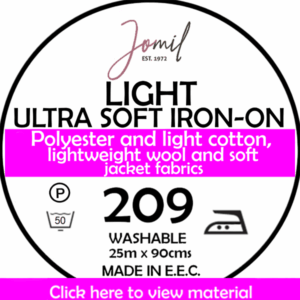 Ultrasoft Light 90cm Charcoal Iron On Interlining