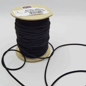 1.5mm Black Heavy Weight Round Hat Elastic