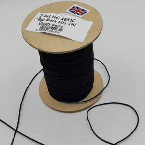 1mm Black Round Hat Elastic