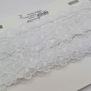 28mm Embroidered Daisy / Sheer Polyester Trim