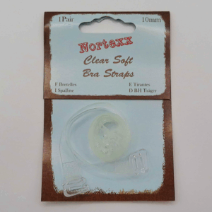 10mm Wide Clear Bra Straps