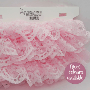 50mm Gathered Nylon Lace