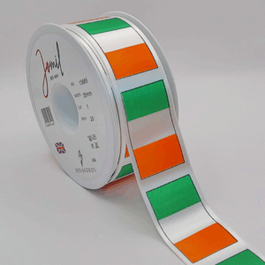 13665 35mm Irish Tricolour Ribbon