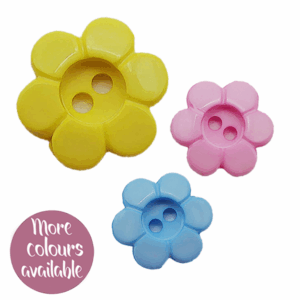 K56 Two Hole Plastic Daisy Buttons - SIZE 18