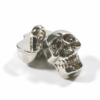 B444 Metallic Skull Button - 21mm - Image 2