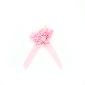 Solid Pink Rose Clusters Ribbon