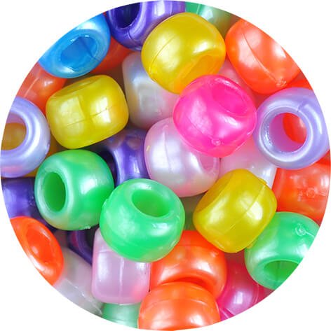 Variety of different solid coloured small beads