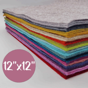 12" Felt Squares in Assorted Vintage Colours