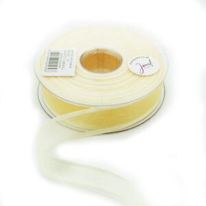 25mm Satin Edge Organza Ribbon-Cream