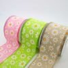 63mm Daisies Wired Edge Ribbons