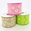 63mm Daisies Wired Edge Ribbons - Image 2