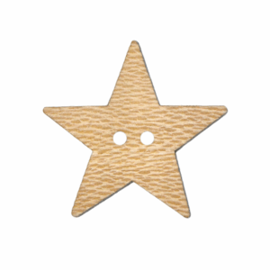 W141 Olive Wood Star Button - 15mm