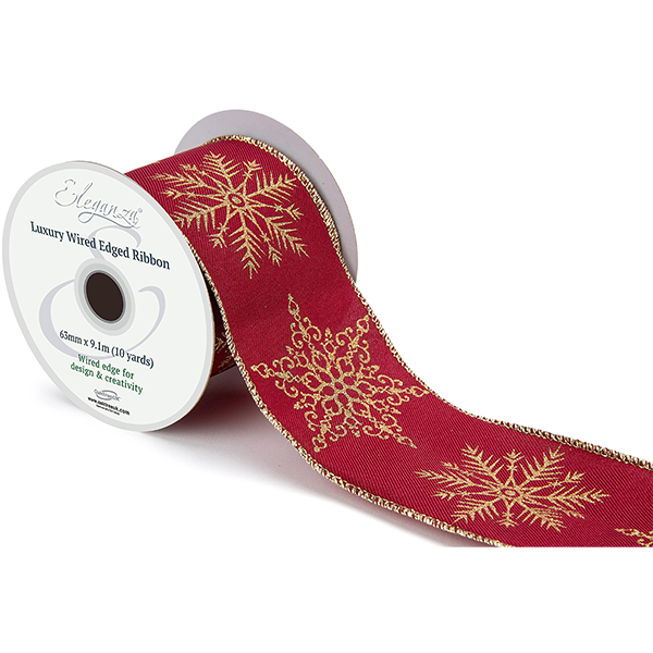 Lux Burgundy Snowflakes