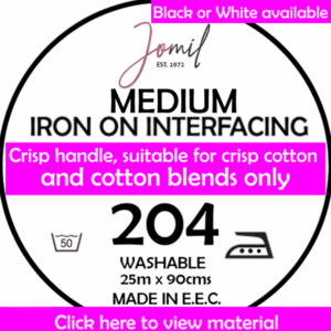 Medium 90cm Iron On Standard Interlining