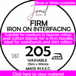 Firm 90cm Iron On Standard Interlining