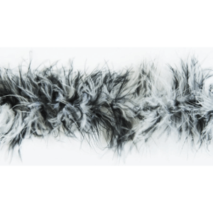 35mm Diameter Black & White Mix Marabout Strip