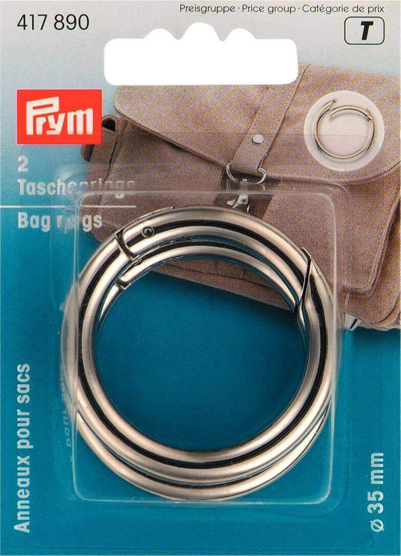 417890, Prym 35mm silver coloured bag rings5cards · Wholesale