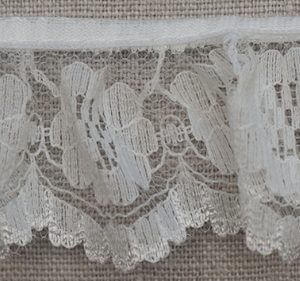 38mm Gathered Nylon Lace-CREAM ONLY
